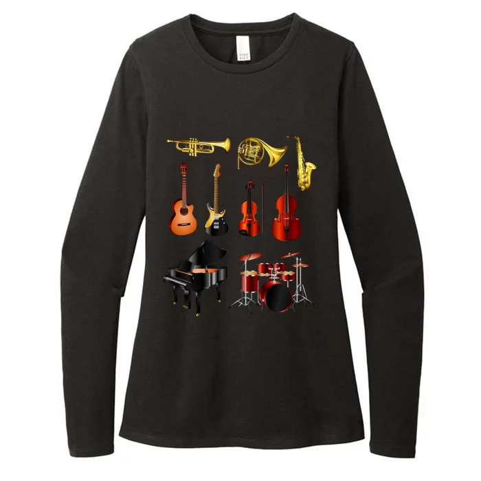 Musical Instruments Womens CVC Long Sleeve Shirt