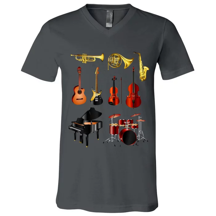 Musical Instruments V-Neck T-Shirt