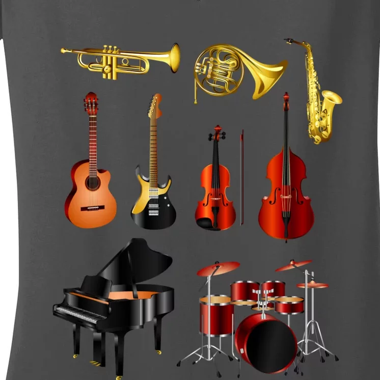 Musical Instruments Women's V-Neck T-Shirt