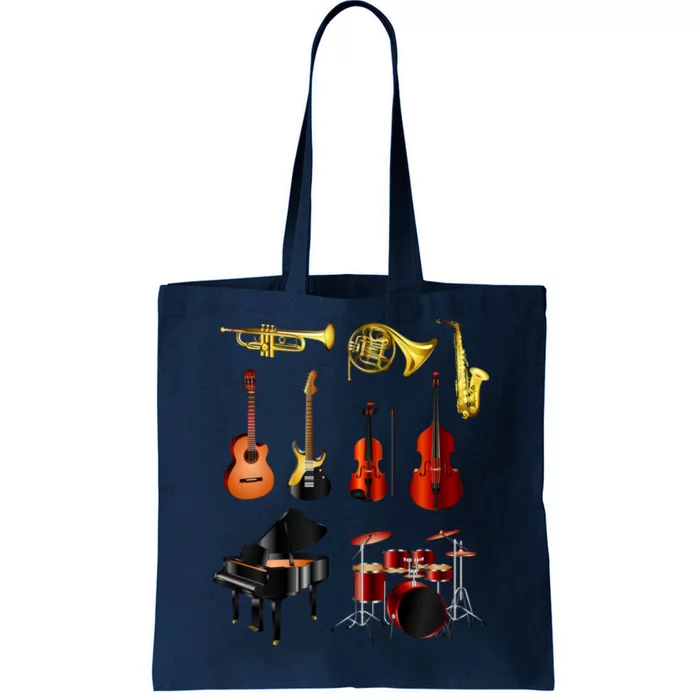 Musical Instruments Tote Bag