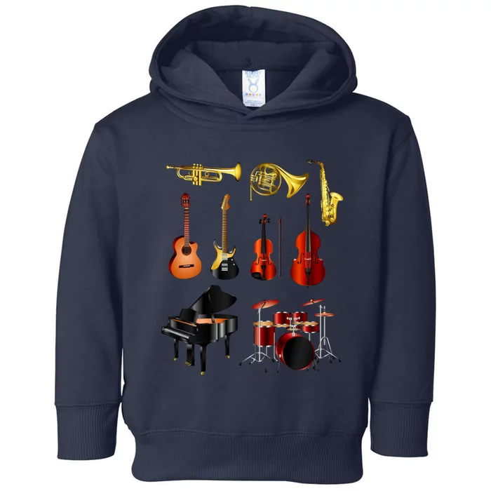 Musical Instruments Toddler Hoodie