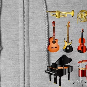 Musical Instruments Full Zip Hoodie