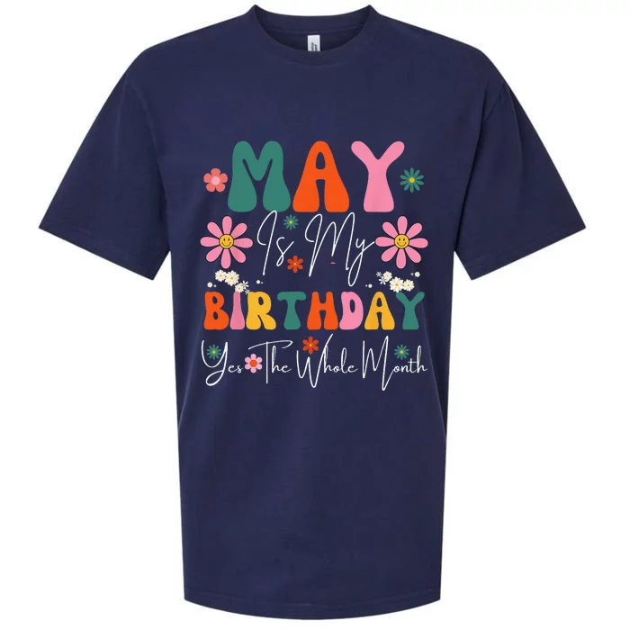 May Is My Birthday Yes The Whole Month Sueded Cloud Jersey T-Shirt