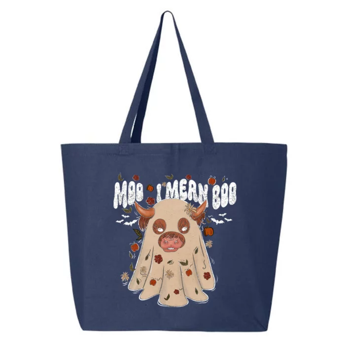 Moo I Mean Boo Funny Halloween Pig Ghost 25L Jumbo Tote