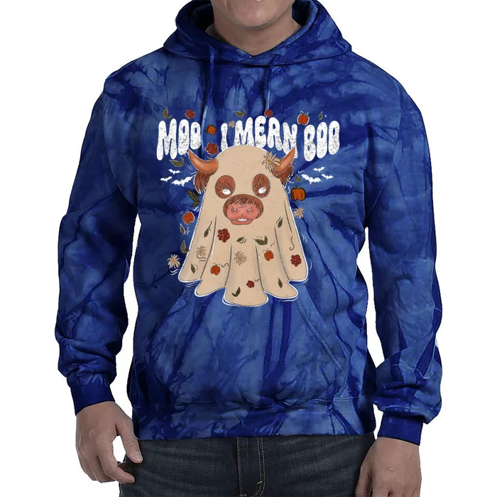 Moo I Mean Boo Funny Halloween Pig Ghost Tie Dye Hoodie