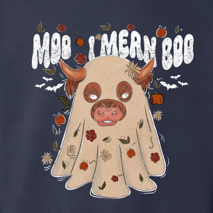 Moo I Mean Boo Funny Halloween Pig Ghost Toddler Hoodie