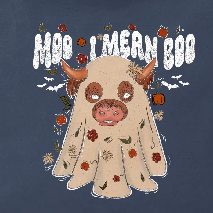 Moo I Mean Boo Funny Halloween Pig Ghost Zip Tote Bag