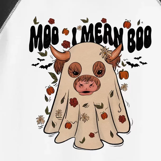 Moo I Mean Boo Funny Halloween Pig Ghost Toddler Fine Jersey T-Shirt