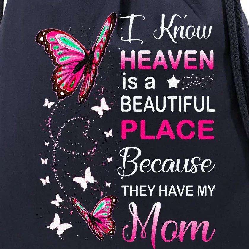 Mom Is My Guardian Angel In Heaven Memorial Day Drawstring Bag