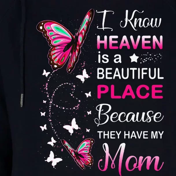 Mom Is My Guardian Angel In Heaven Memorial Day Womens Funnel Neck Pullover Hood