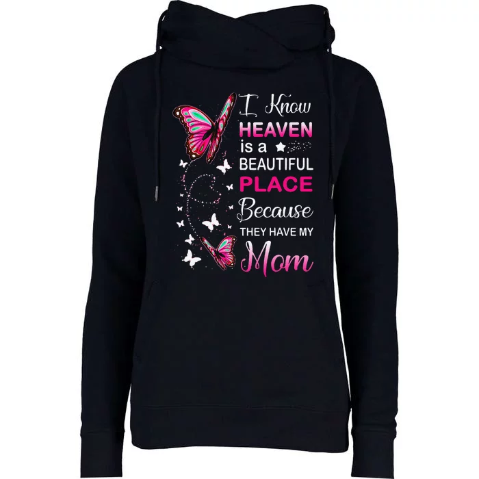 Mom Is My Guardian Angel In Heaven Memorial Day Womens Funnel Neck Pullover Hood