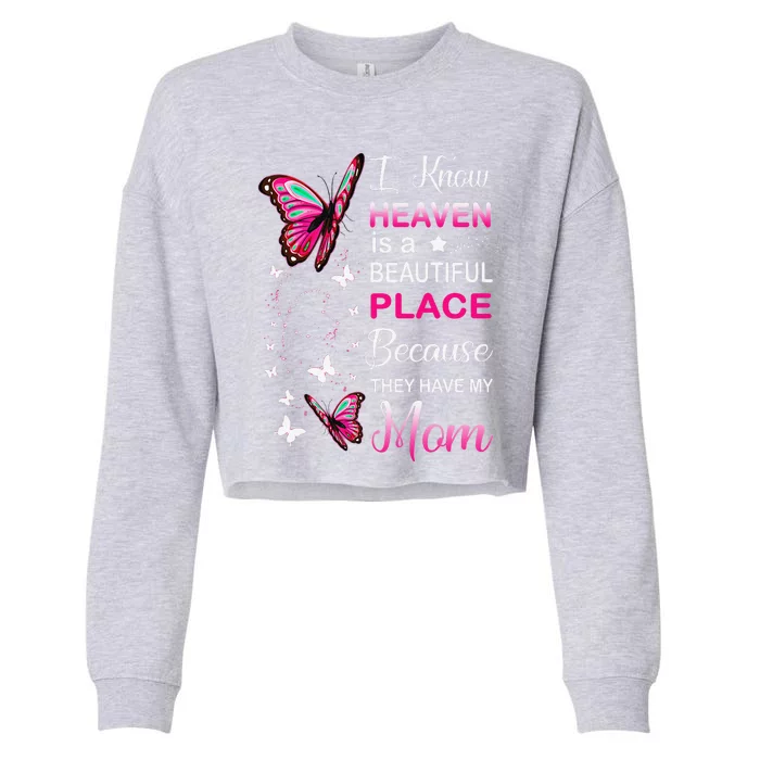 Mom Is My Guardian Angel In Heaven Memorial Day Cropped Pullover Crew