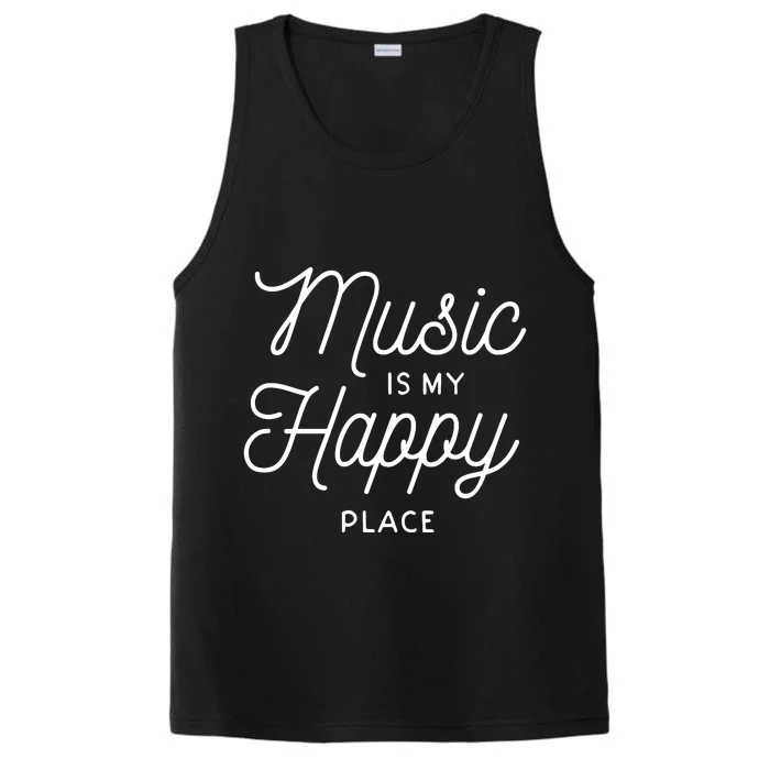 Music Is My Happy Place Performance Tank