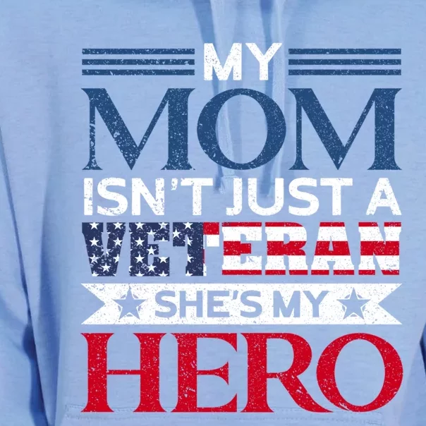 Mom Is My Hero Usa Flag Proud American Veteran Mom Cute Gift Unisex Surf Hoodie