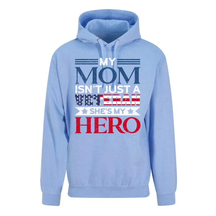 Mom Is My Hero Usa Flag Proud American Veteran Mom Cute Gift Unisex Surf Hoodie