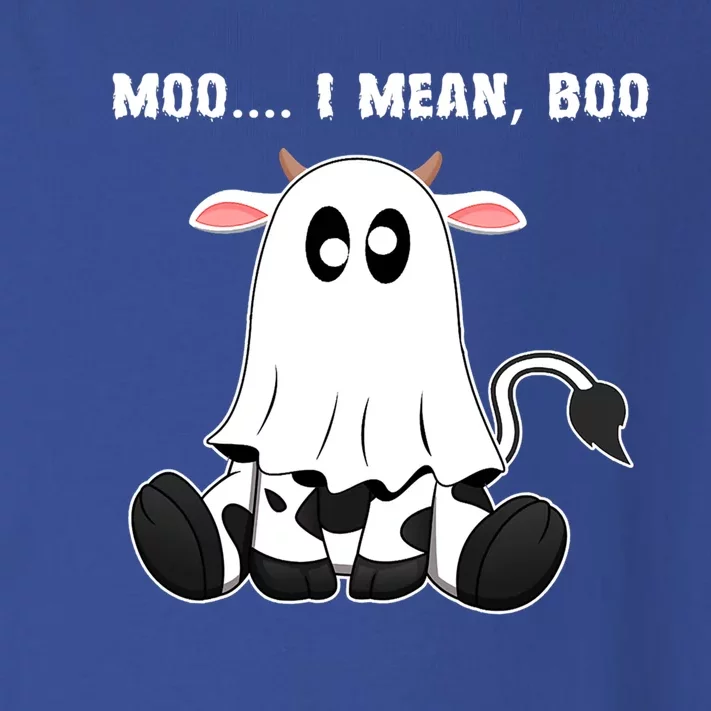 Moo I Mean Boo A Halloween Costume Boo Ghost Cow Cute Gift Toddler Long Sleeve Shirt