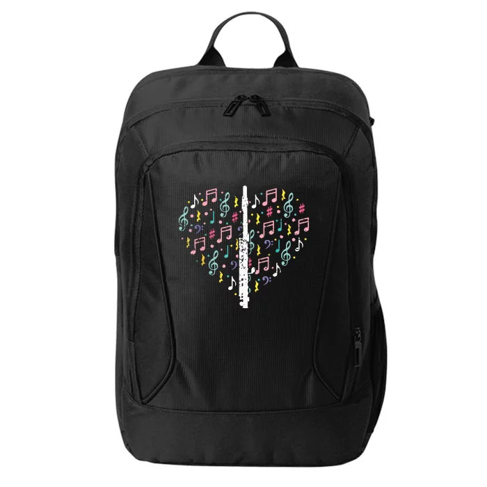 Musical Instruments Music Notes Lover Flute City Backpack