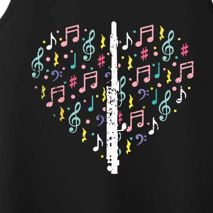 Musical Instruments Music Notes Lover Flute Performance Tank