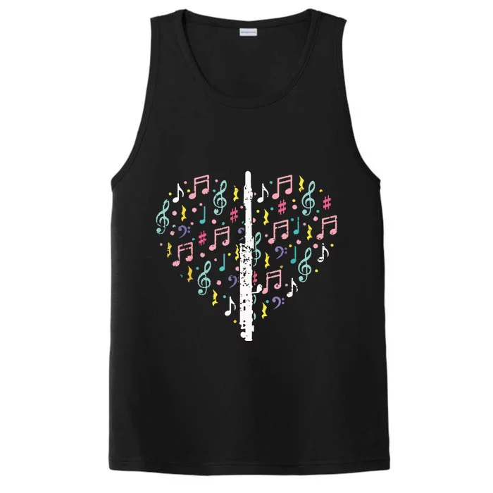 Musical Instruments Music Notes Lover Flute Performance Tank