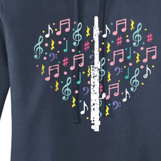 Musical Instruments Music Notes Lover Flute Women's Pullover Hoodie