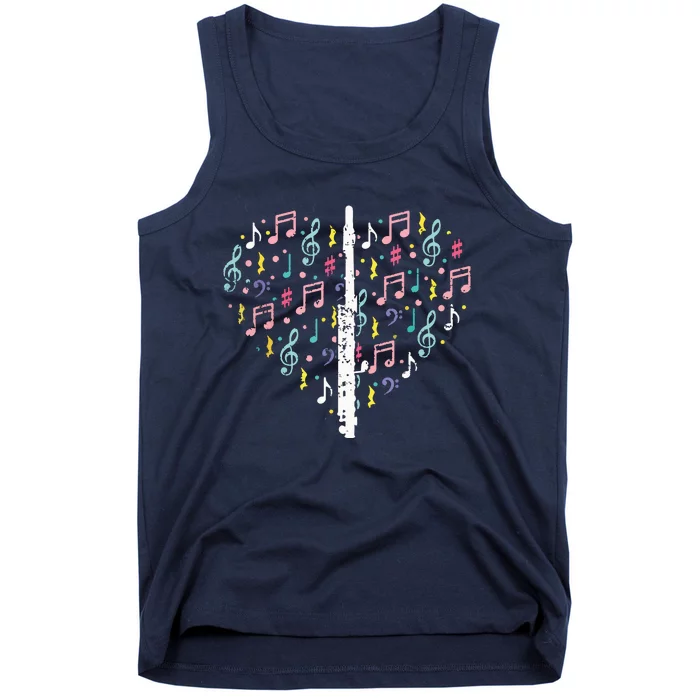 Musical Instruments Music Notes Lover Flute Tank Top