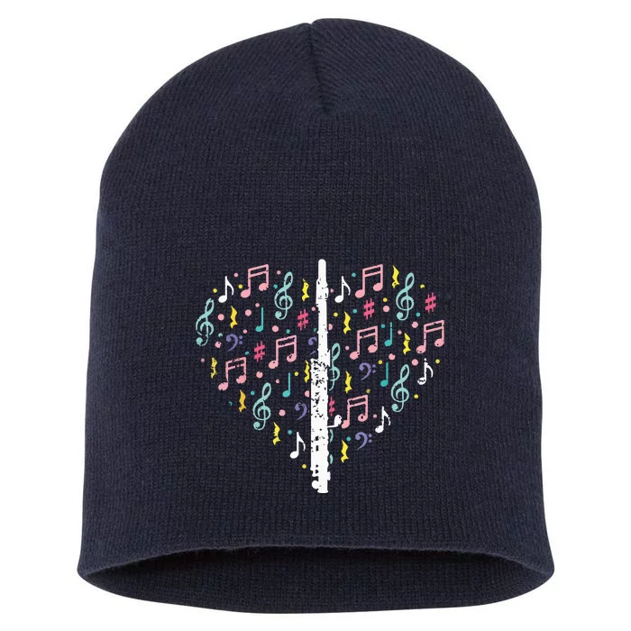 Musical Instruments Music Notes Lover Flute Short Acrylic Beanie