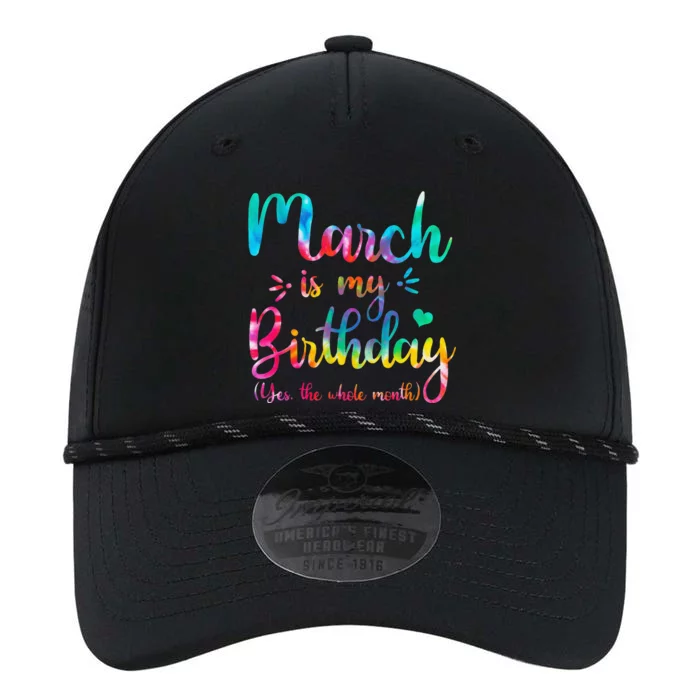 March Is My Birthday Yes The Whole Month Tie Dye March Bday Performance The Dyno Cap