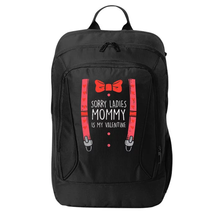 Mommy Is My Valentine Suspenders Bow Tie Boy City Backpack