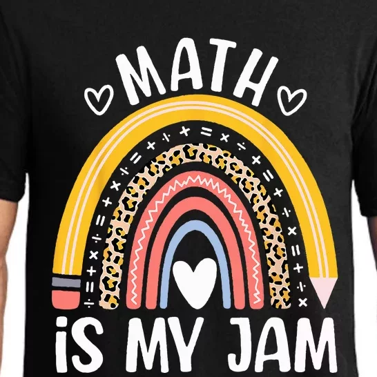 Math Is My Jam First Day Back To School Math Teacher Student Pajama Set