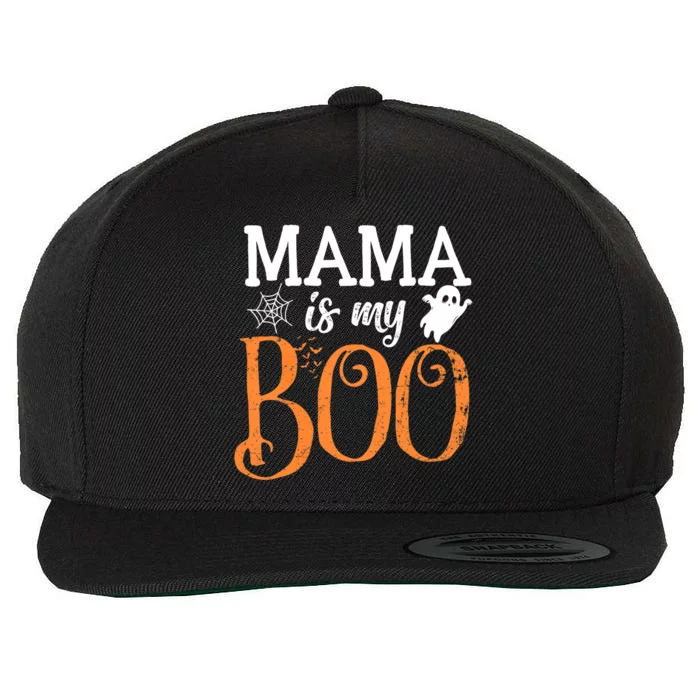 Mama Is My Boo Halloween Costume Boo Ghost Wool Snapback Cap