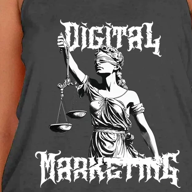 Marketing Is Metal Women's Knotted Racerback Tank