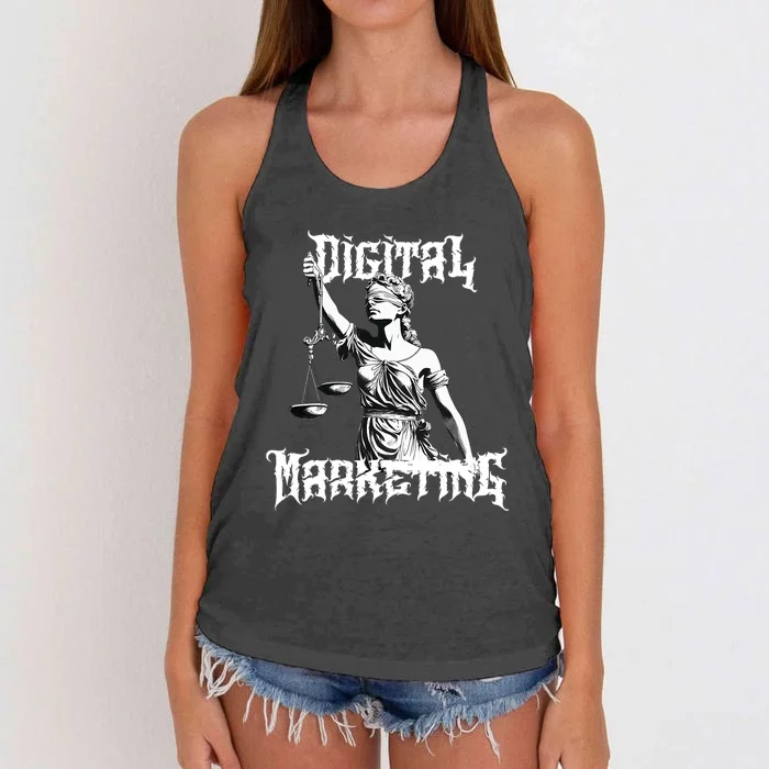 Marketing Is Metal Women's Knotted Racerback Tank