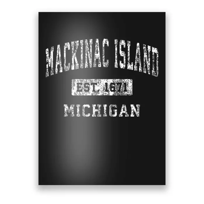 Mackinac Island Michigan Mi Vintage Established Sports Poster