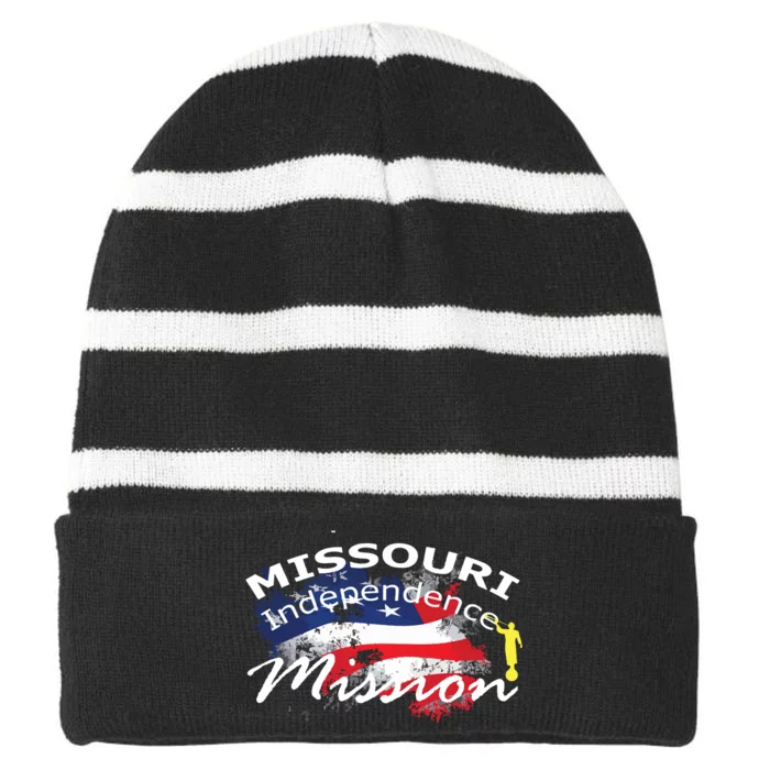 Missouri Independence Mormon Lds Mission Missionary Gift Striped Beanie with Solid Band