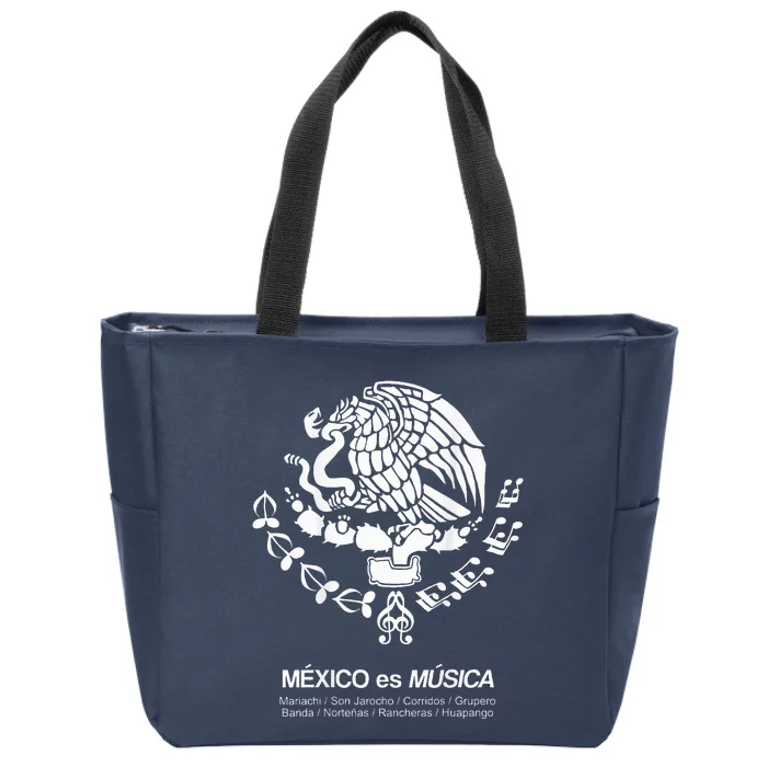 MéXico Is Music – MéXico Es MúSica Mexican Eagle Snake Seal Zip Tote Bag