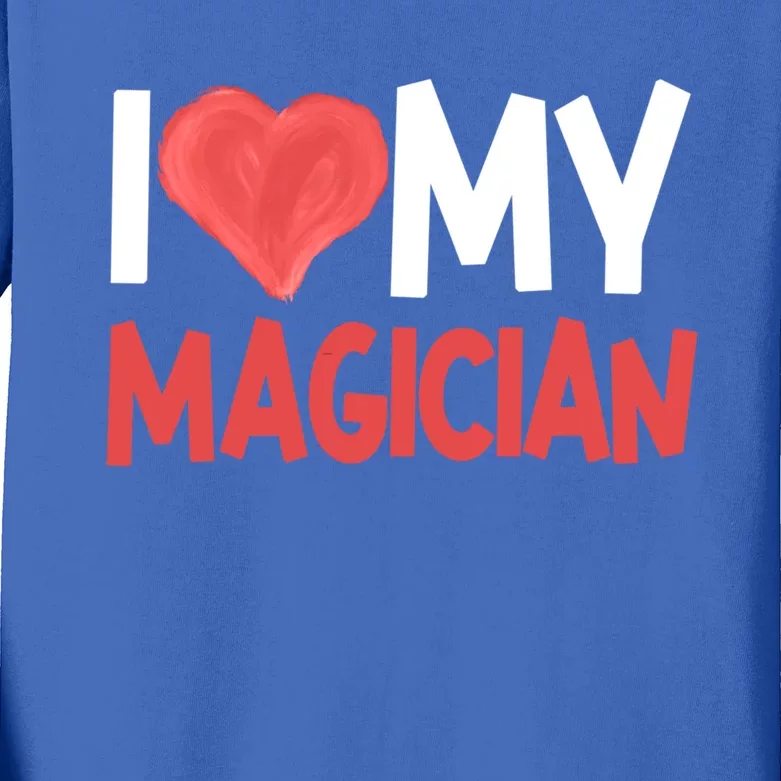 Magician Illusionist Magic Perfomer Magical Card Tricks Gift Kids Long Sleeve Shirt