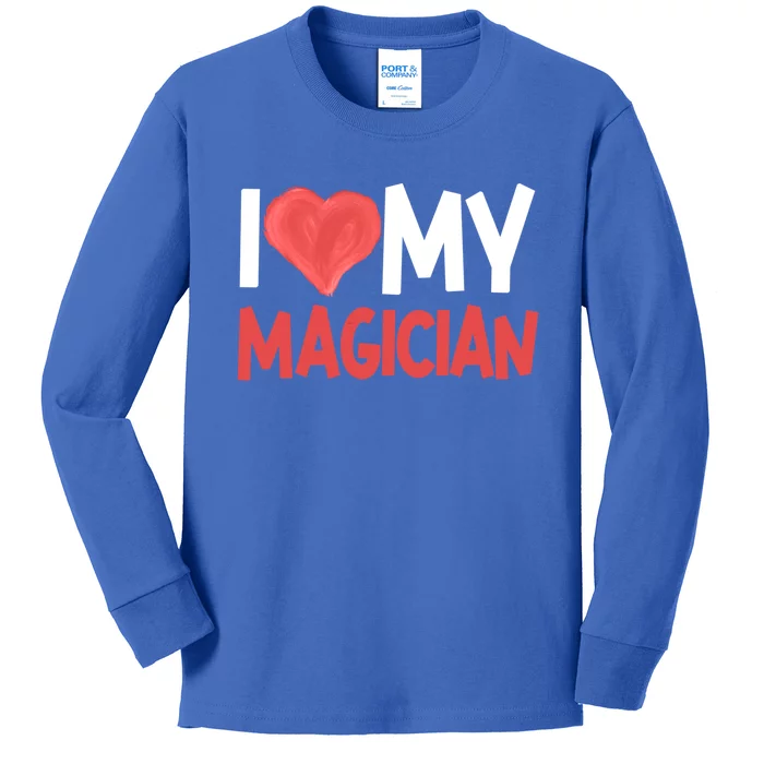 Magician Illusionist Magic Perfomer Magical Card Tricks Gift Kids Long Sleeve Shirt