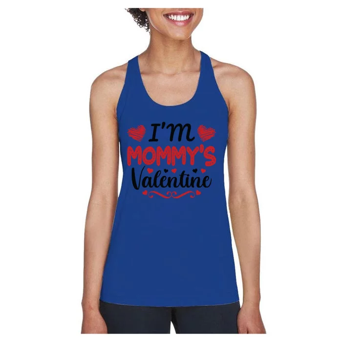 Mommy Is My Valentines Day Mom Son Gift Meaningful Gift Women's Racerback Tank