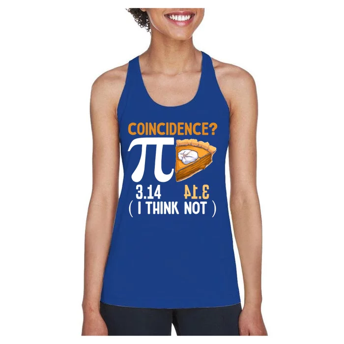 Math Instructor Math Teacher Mathematician Pi Day Cool Gift Women's Racerback Tank