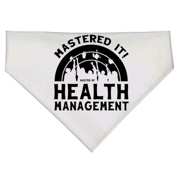 Mastered It Mhm Master Of Health Aget University Grad Cool Gift USA-Made Doggie Bandana