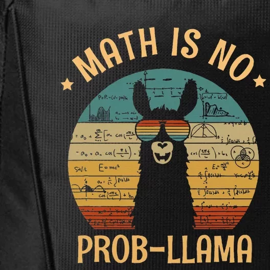 Math Is No Prob Llama Funny Teacher City Backpack