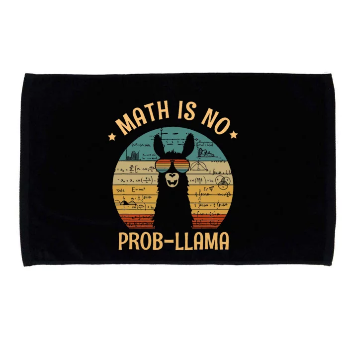 Math Is No Prob Llama Funny Teacher Microfiber Hand Towel