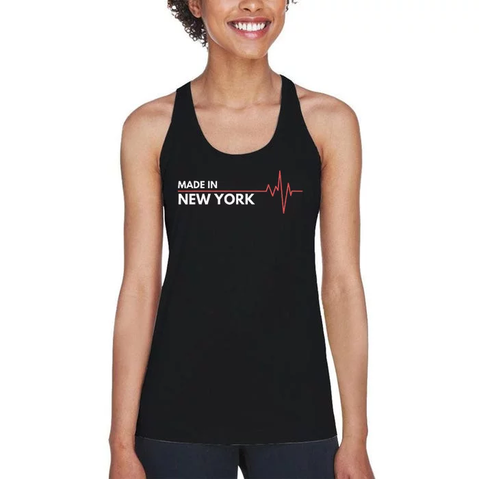 Made In New York City New York State USA City Of Birth Women's Racerback Tank