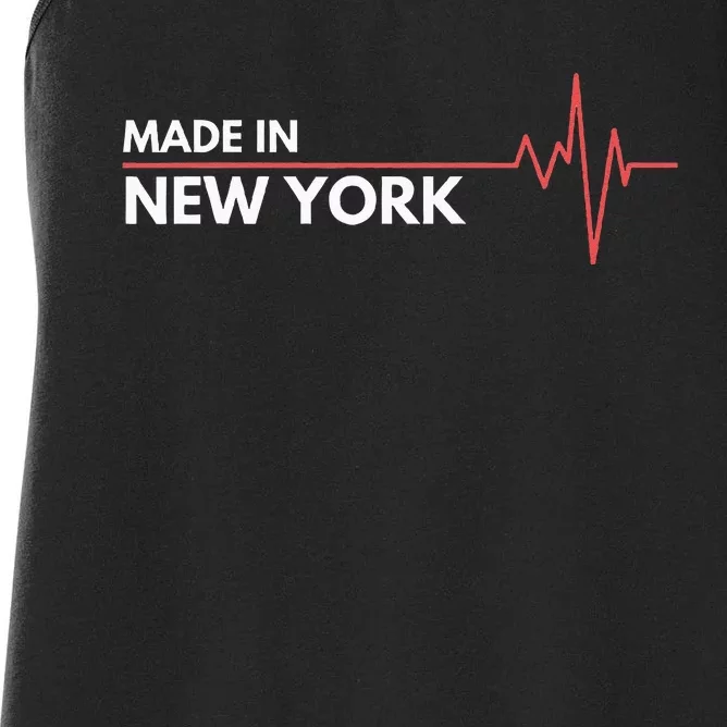 Made In New York City New York State USA City Of Birth Women's Racerback Tank