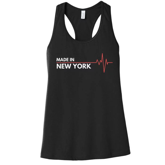 Made In New York City New York State USA City Of Birth Women's Racerback Tank