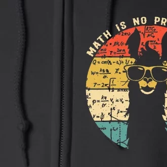 Math is No ProbLlama Math Llama Teacher Full Zip Hoodie