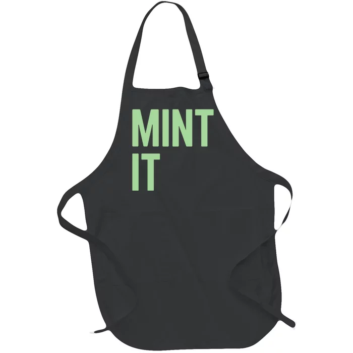 Mint It NFT Funny Crypto Currency Full-Length Apron With Pocket