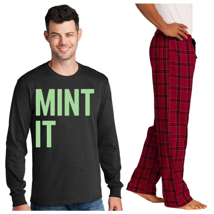 Mint It NFT Funny Crypto Currency Long Sleeve Pajama Set