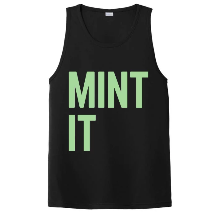 Mint It NFT Funny Crypto Currency Performance Tank