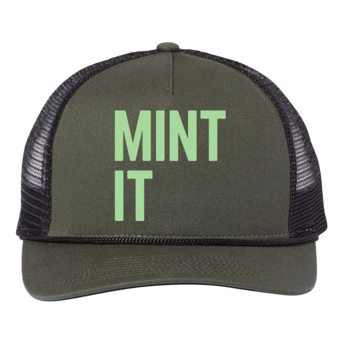 Mint It NFT Funny Crypto Currency Retro Rope Trucker Hat Cap